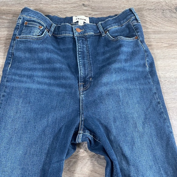 Boden Women's Jeans Ultra High Rise Super Flare Denim Boho‎ Casual 33x32 Blue - Picture 4 of 9